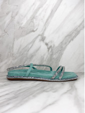 V23400 Flat Sandals - Suede Mint (Alma en Pena)